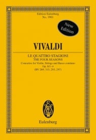 Vivaldi: The Four Seasons Opus 8/1-4 RV 269, 315, 293, 297 / PV 241, 336, 257, 442 (Study Score) published by Eulenburg